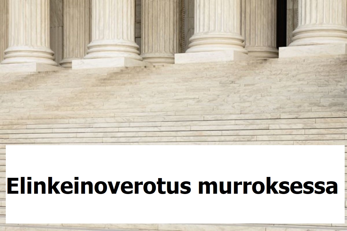 Elinkeinoverotus murroksessa.